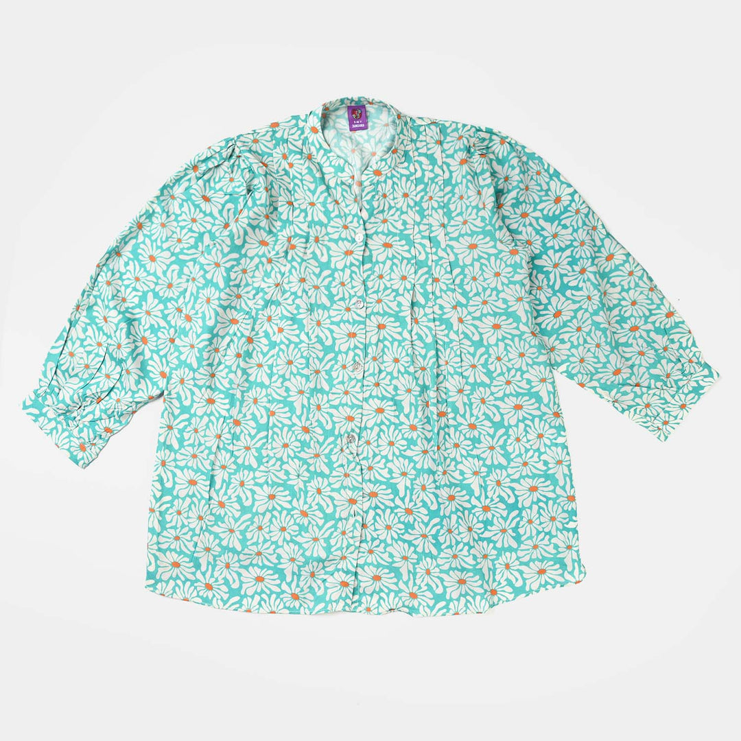 Teens Girls Viscose Co-ord Set Cassia-Cyan