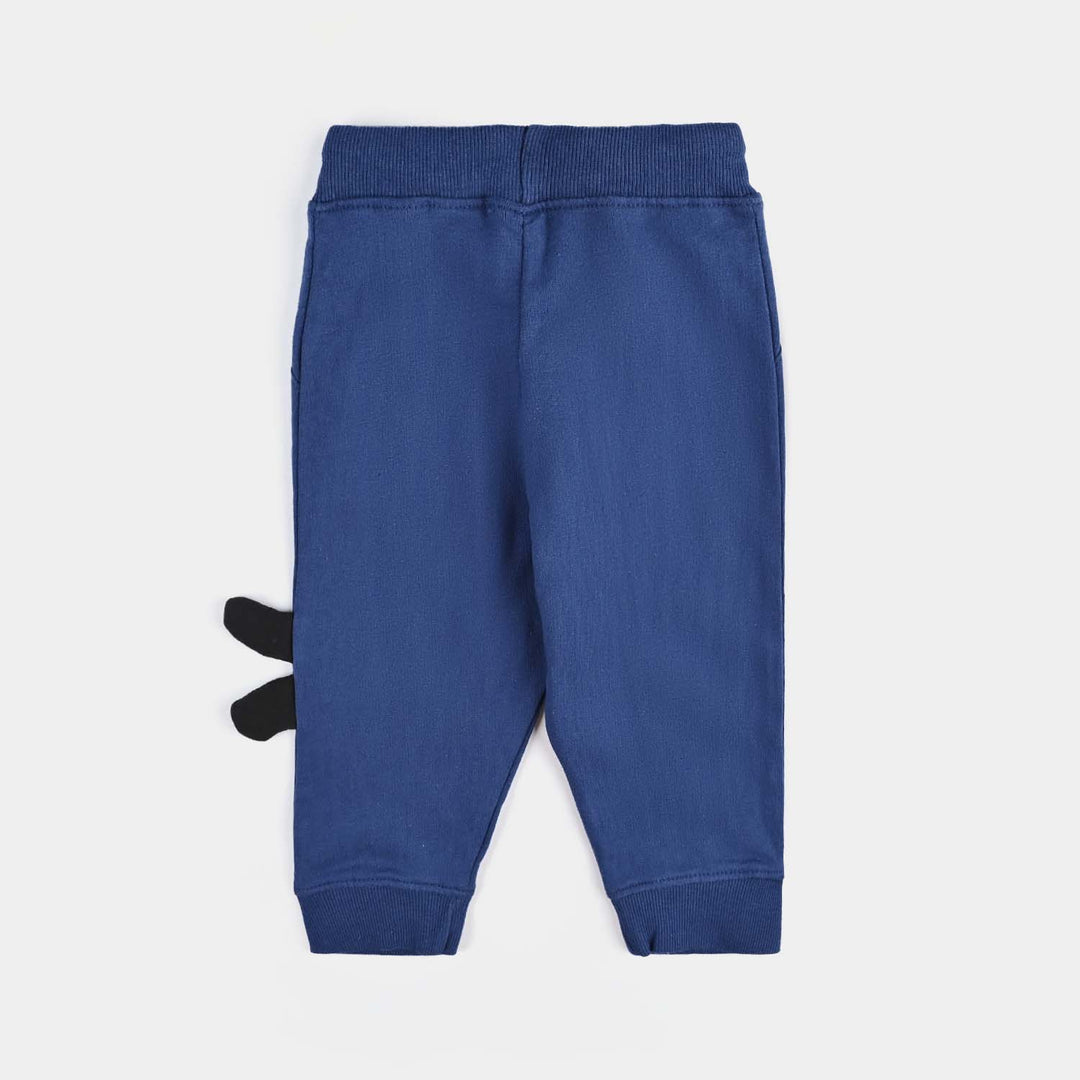 Infant Boys Cotton Terry Pyjama Panda-Navy Blue