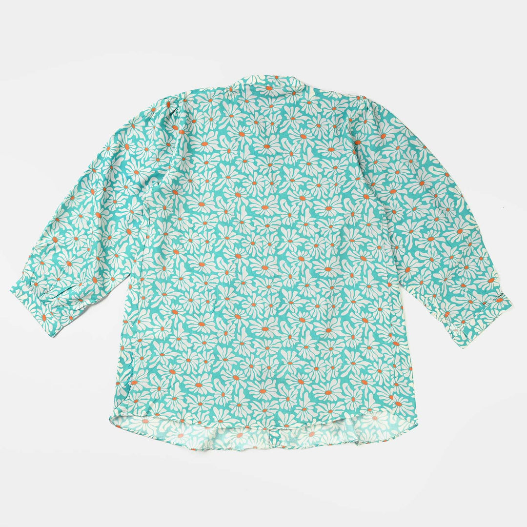 Teens Girls Viscose Co-ord Set Cassia-Cyan