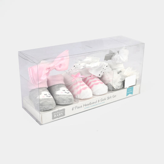 Baby Socks & Headband Pack of 3 Gift Set