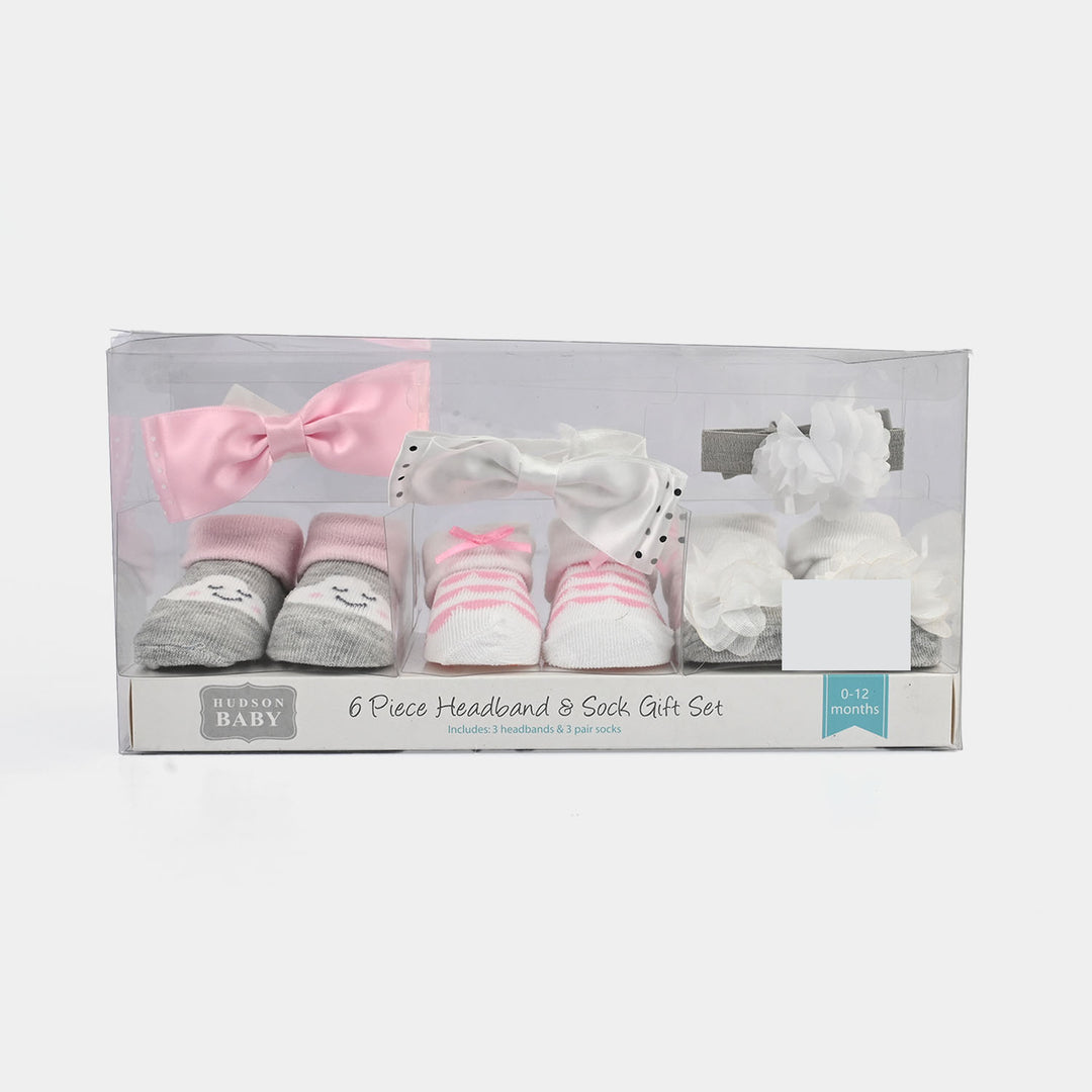 Baby Socks & Headband Pack of 3 Gift Set