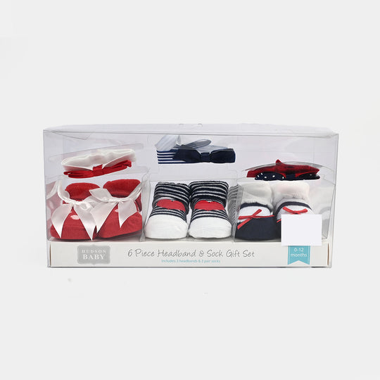Baby Socks & Headband Pack of 3 Gift Set