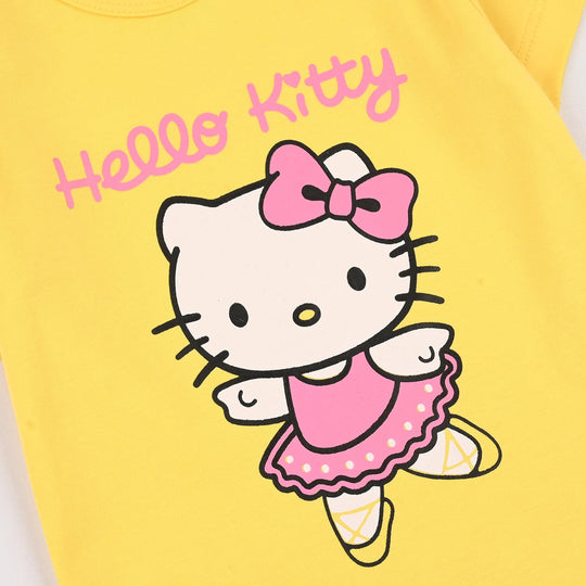 Infant Girls Cotton Interlock Basic Romper - Yellow