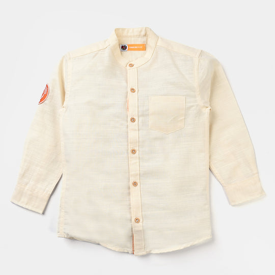 Boys Cotton Slub Casual Shirt F/S (World Surf League)