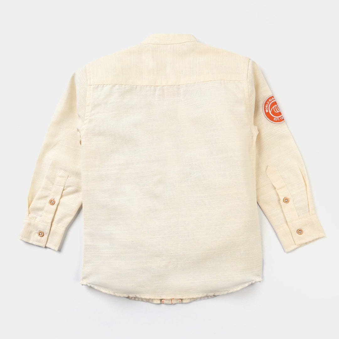 Boys Cotton Slub Casual Shirt F/S (World Surf League)