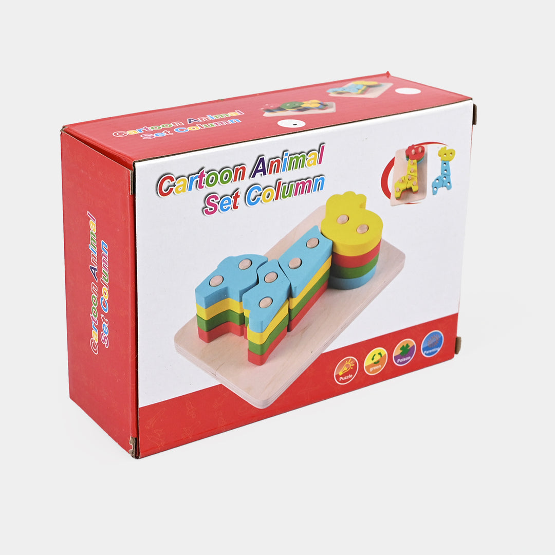 Educational Wooden Bear Stacker Puzzle Toy