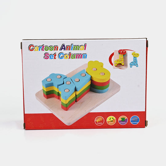 Educational Wooden Bear Stacker Puzzle Toy
