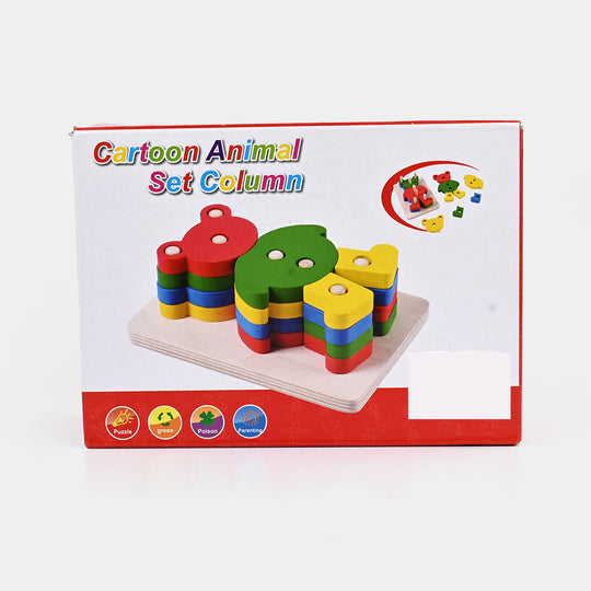 Educational Wooden Bear Stacker Puzzle Toy