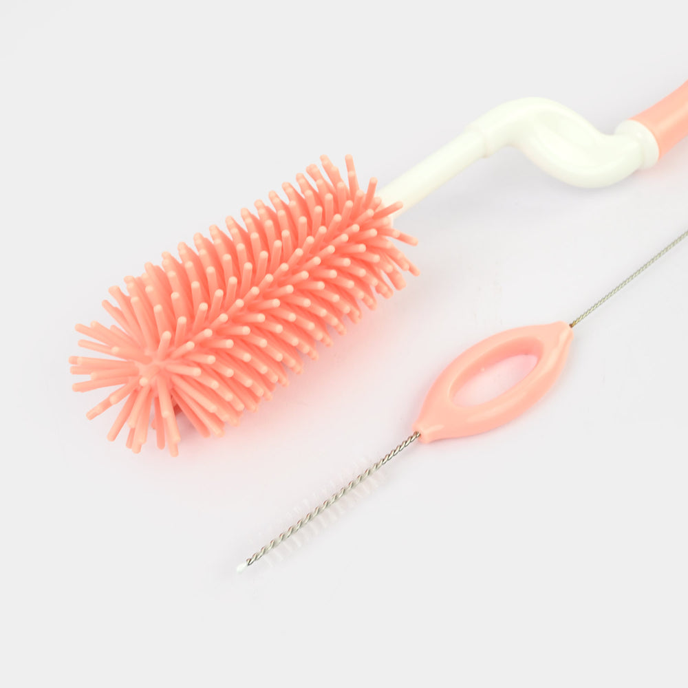 Silicone Baby Bottle & Straw Brush Set