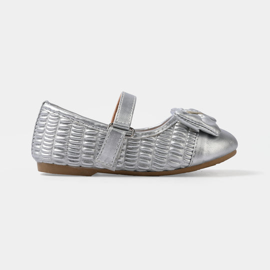 Girls Pumps 11-160-SILVER