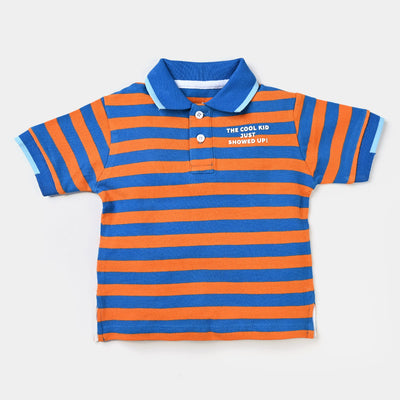 Infant Boys Cotton PK Polo Cool Kid-Blue/Orange