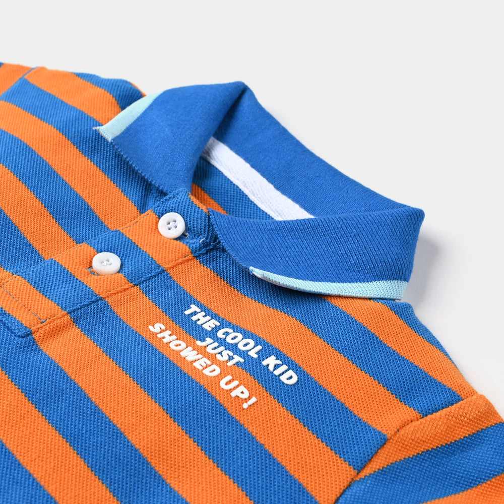 Infant Boys Cotton PK Polo Cool Kid-Blue/Orange