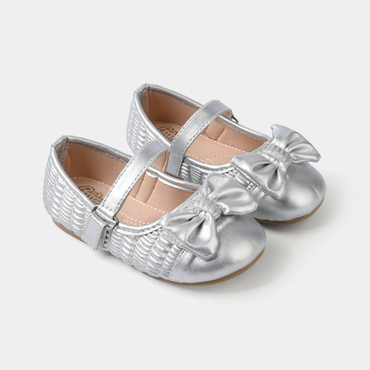 Girls Pumps 11-160-SILVER