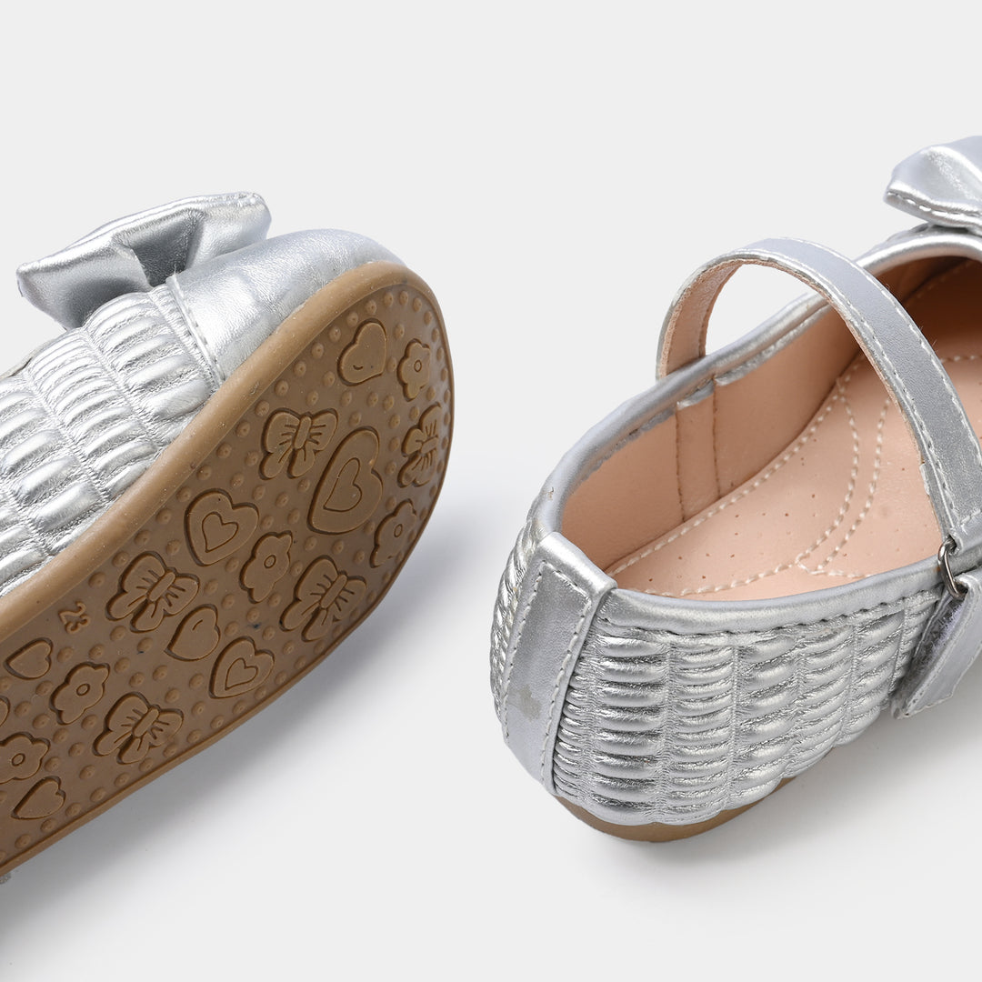 Girls Pumps 11-160-SILVER