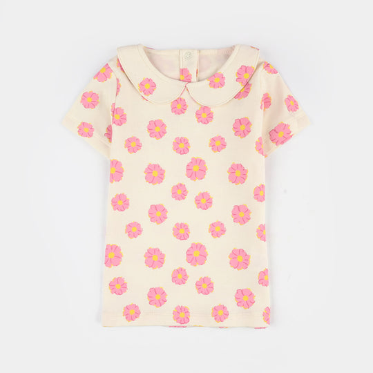 Infant Girls Cotton Interlock Knitted Suit (Blossom) - Multi