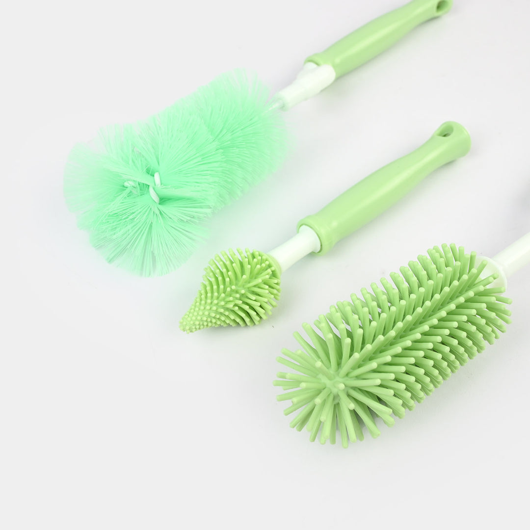 Silicone & Nylon Baby Bottle & Pacifier Brush Set