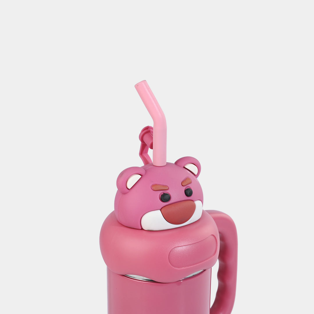 Strawberry Bear Stainless Steel Tumbler With Straw