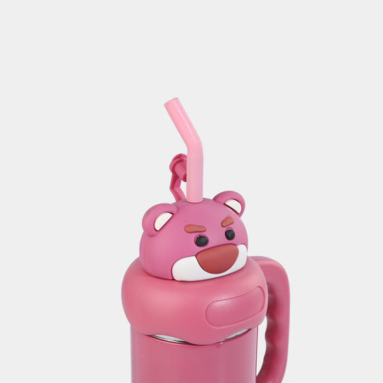 Strawberry Bear Stainless Steel Tumbler With Straw
