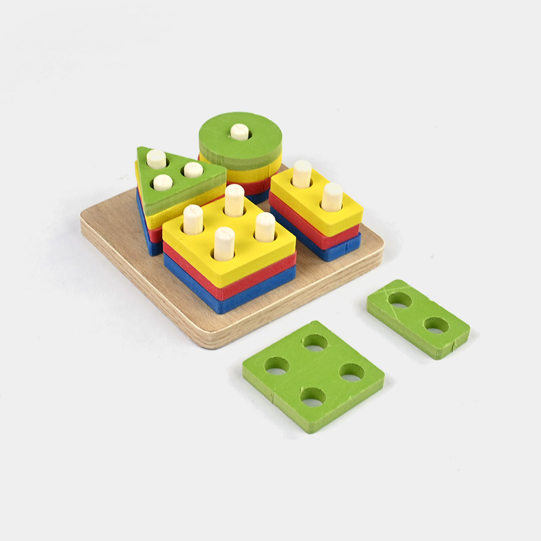 Multi Shape Building Blocks Wooden Toy