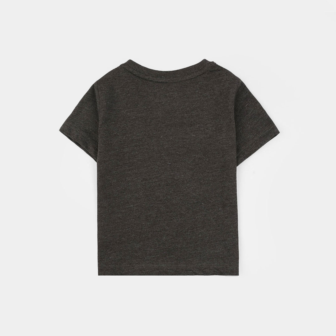 Infant Boys Jersey/Terry T-Shirt (Big Tires) - Dark Grey
