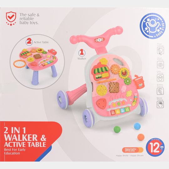 2IN1 Walker & Activity Table