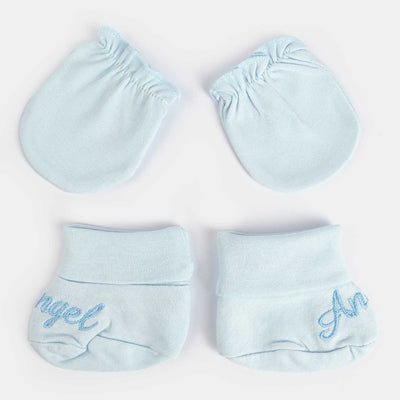 BABY CAP WITH SOCKS AND MITTENS SET