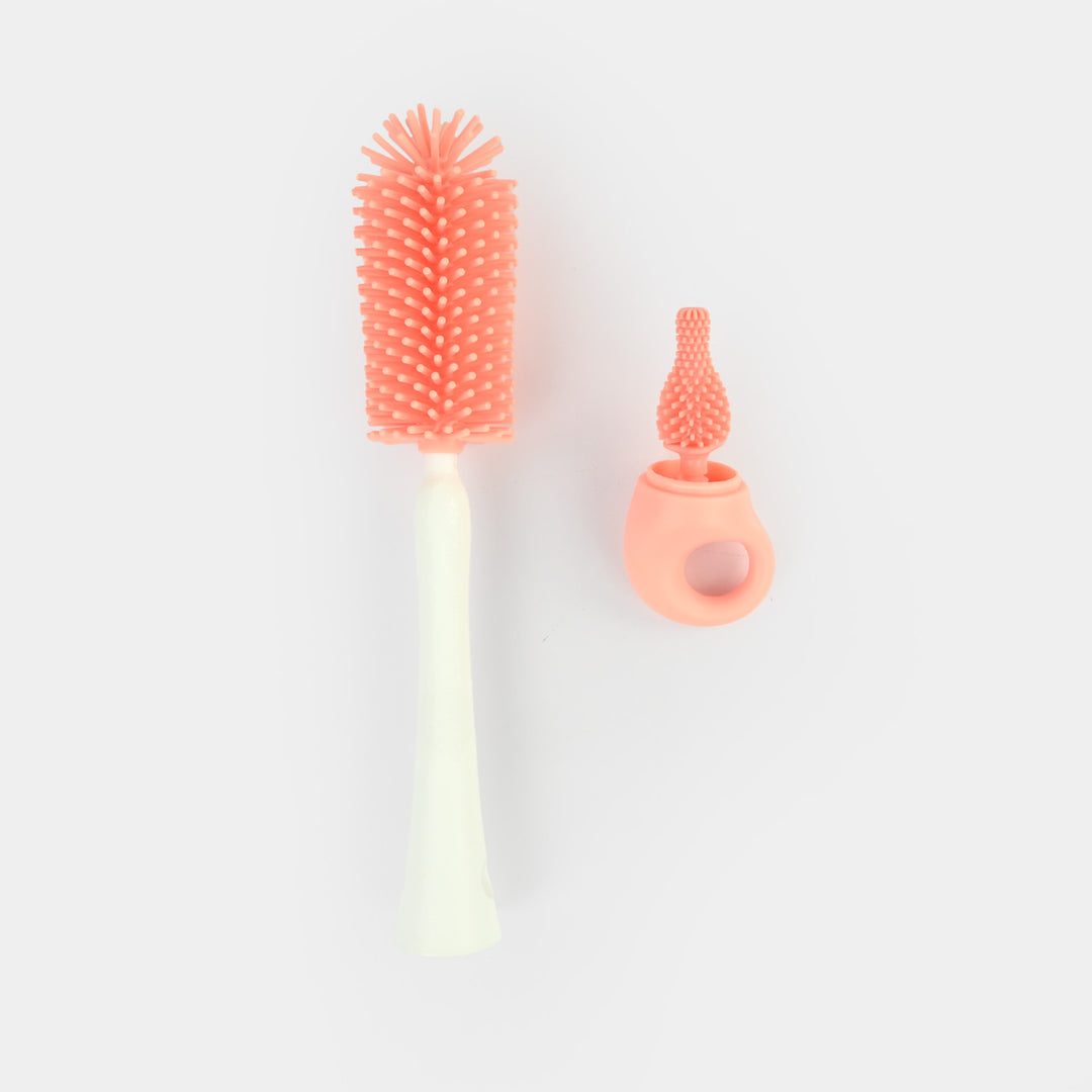 Silicone & Nylon Baby Bottle & Pacifier Brush Set