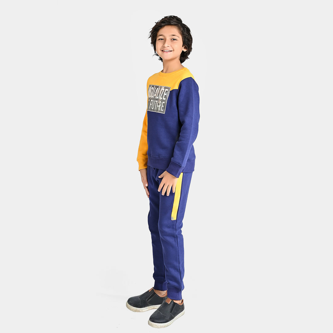 Boys Fleece 2 Piece Suit Future-Navy Blue