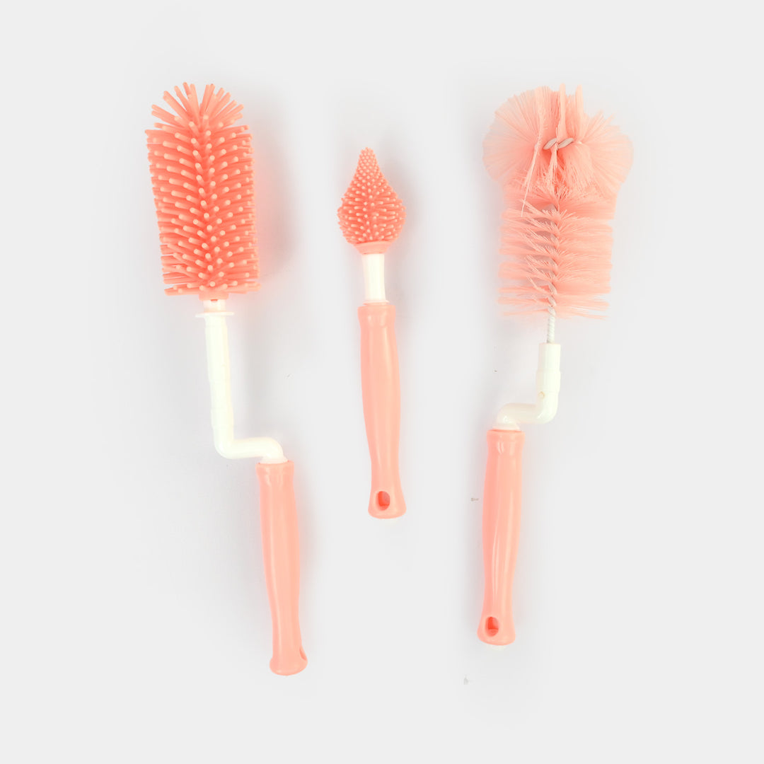 Silicone & Nylon Baby Bottle & Pacifier Brush Set