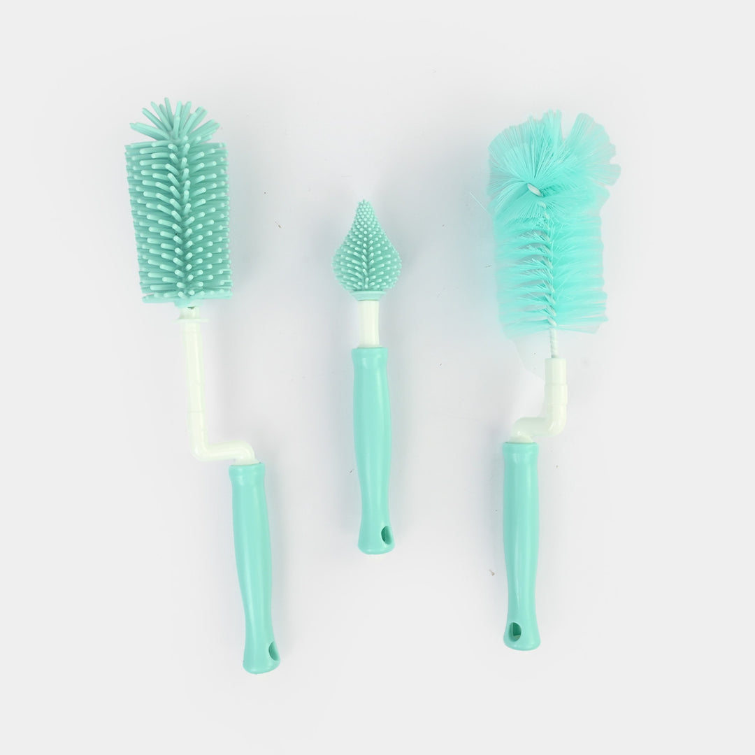 Silicone & Nylon Baby Bottle & Pacifier Brush Set