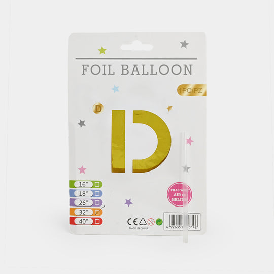 32-Inch Tall Letter Foil Balloons For Celebrations