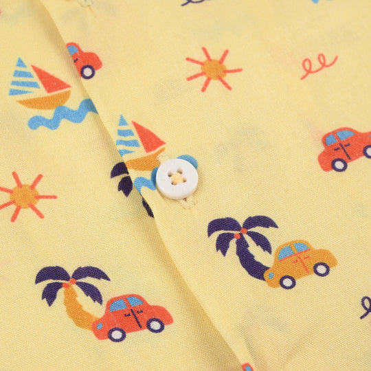 Infant Boys Viscose Nightwear (Beach Vibes) - Yellow