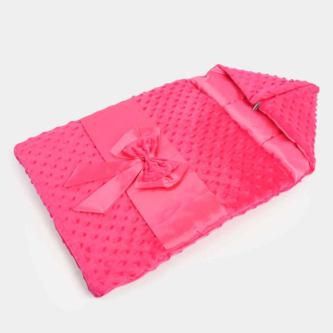 Hooded Carry Nest Tie Bow | Pink