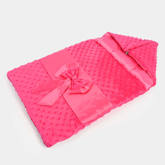 Hooded Carry Nest Tie Bow | Pink