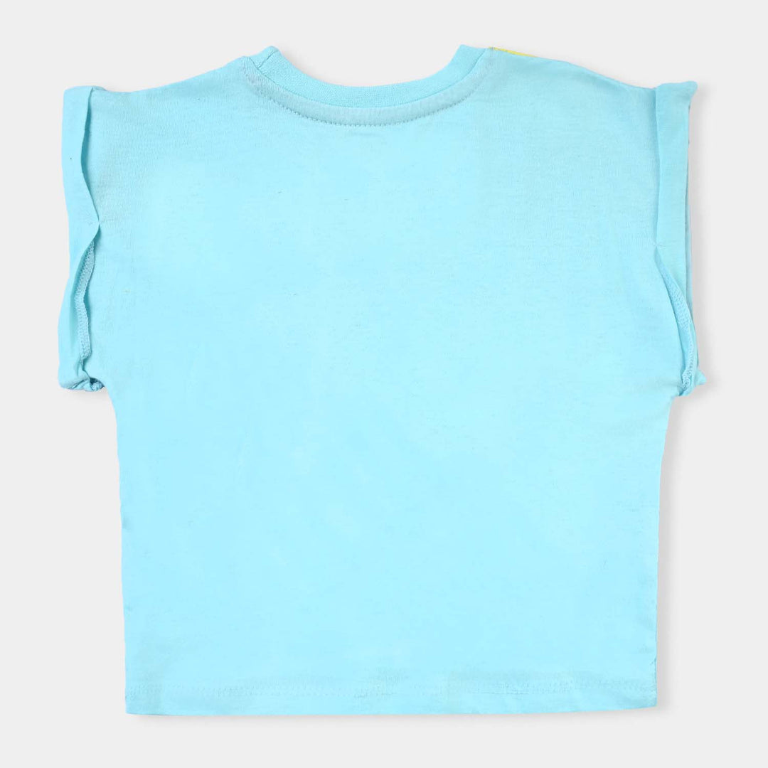 Infant Girls Slub Jersey T-Shirts Dumbo-T-Turquois