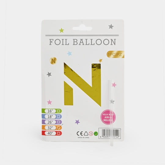 32-Inch Tall Letter Foil Balloons For Celebrations