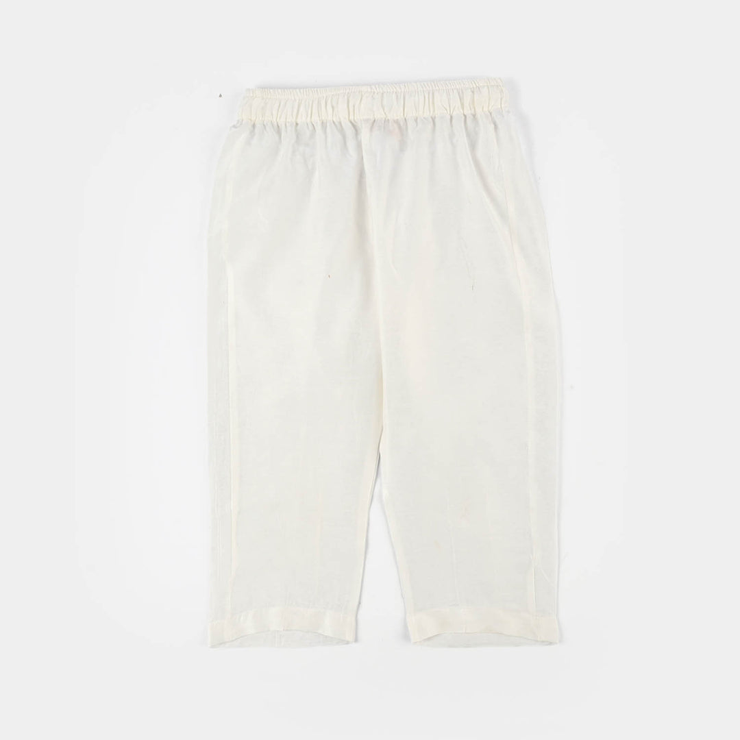 Boys Poly Viscose Kurta Pajama (Jagmag) - Cream