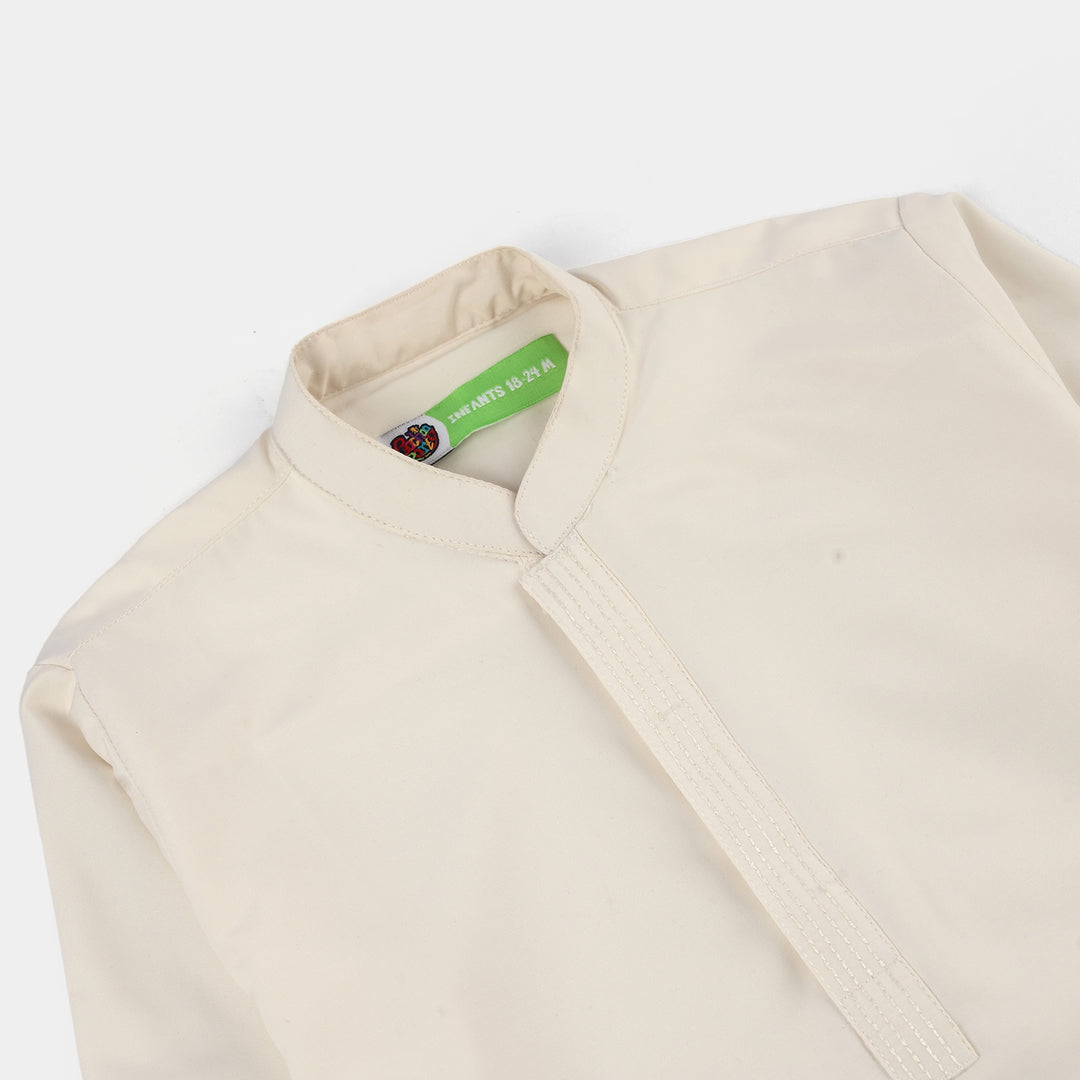 Infant Boys Poly Viscose 3-Piece Suit (After Glow) - Off-White