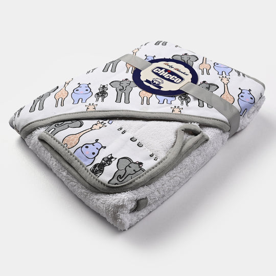 Hooded Baby Bath Towel With Face Wash Towel | 30x30