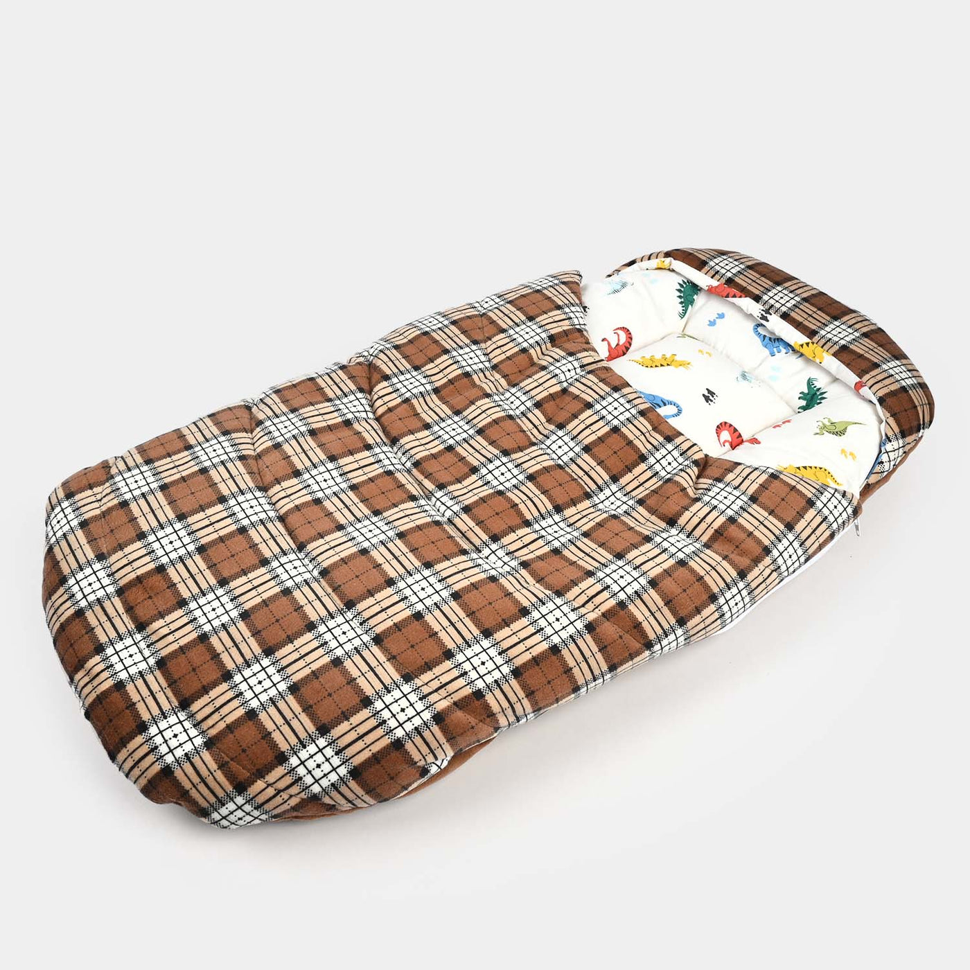 Baby Carry Nest Check Print | BROWN