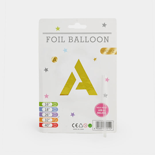 32-Inch Tall Letter Foil Balloons For Celebrations