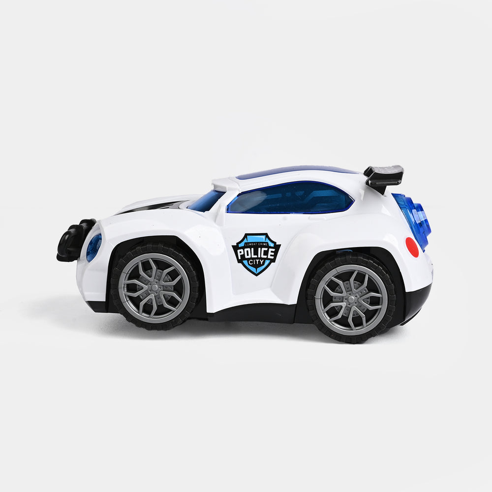 3D Police Car Toy with Light & Sound