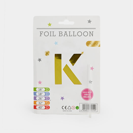 32-Inch Tall Letter Foil Balloons For Celebrations