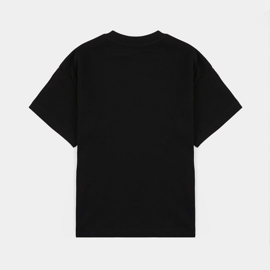 Boys Cotton Jersey T-Shirt Black Mood-Jet Black