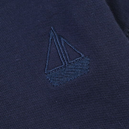 Infant Boys Cotton Polo Boat - Navy Blue