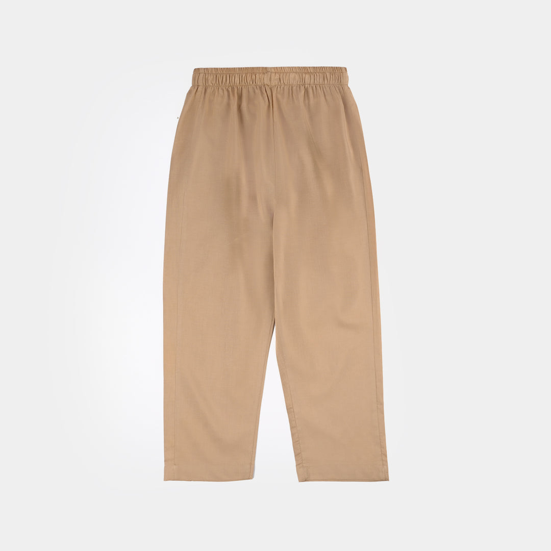 Boys Jacquard Kurta Pajama (Khas) - Beige