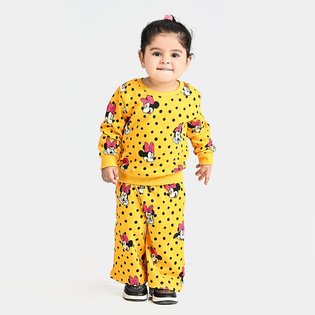 Infant Girls Cotton Terry Knitted Suit-Citrus