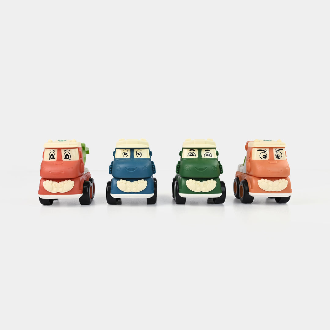 Cartoon Engineering Vehicles | Pack of 4