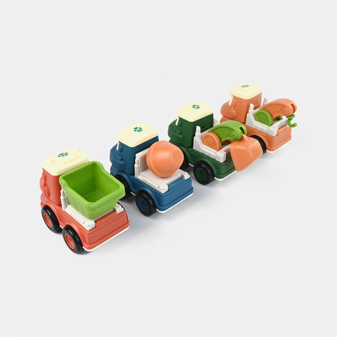 Cartoon Engineering Vehicles | Pack of 4
