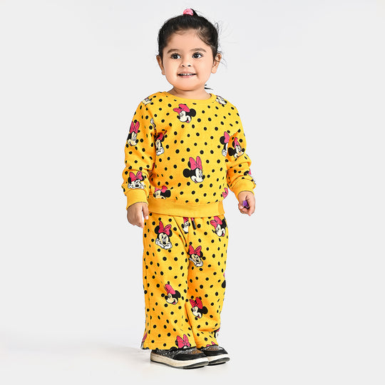 Infant Girls Cotton Terry Knitted Suit-Citrus